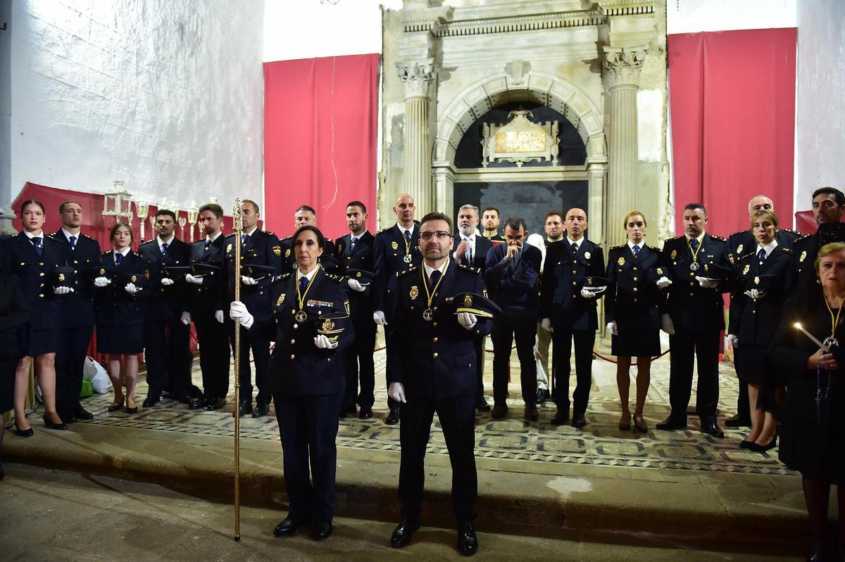 Policía Nacional y autoridades, en Plasencia.