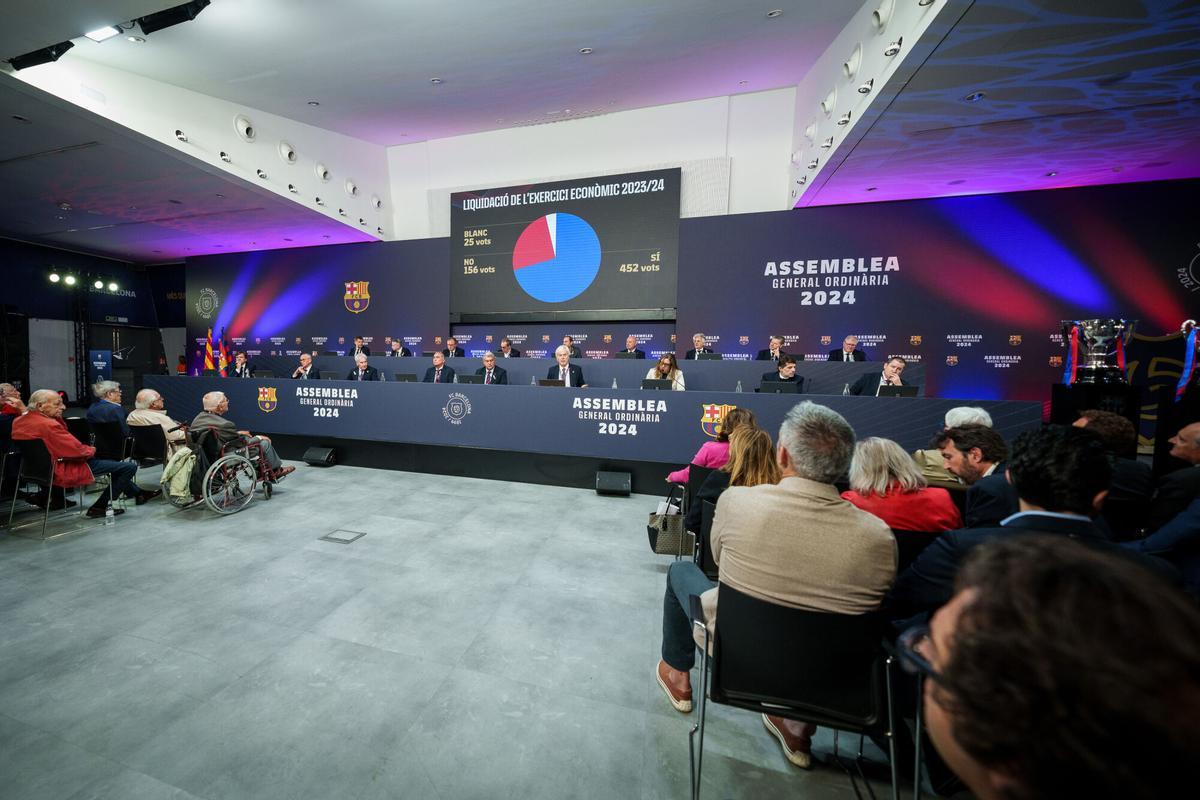 El Barça vivirá hoy otra asamblea de socios que se intuye plácida para Laporta