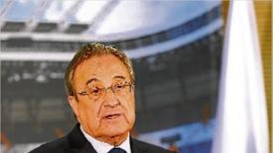 Florentino Pérez va comparèixer ahir al Santiago Bernabéu.