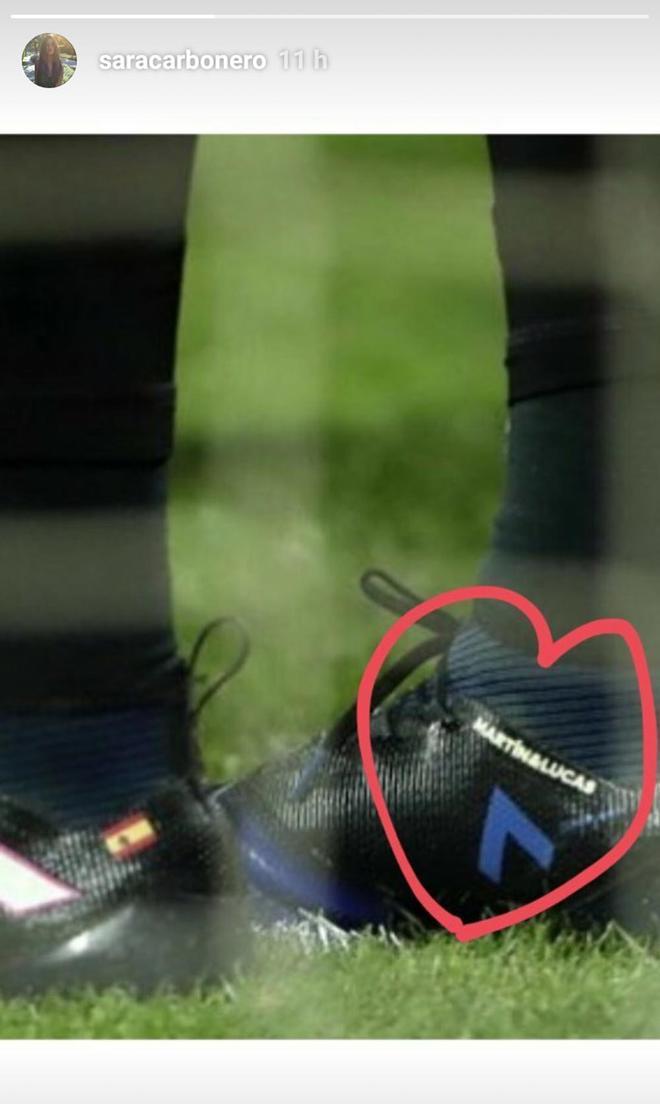 Sara Carbonero presume en Instagram de las zapatillas de Casillas