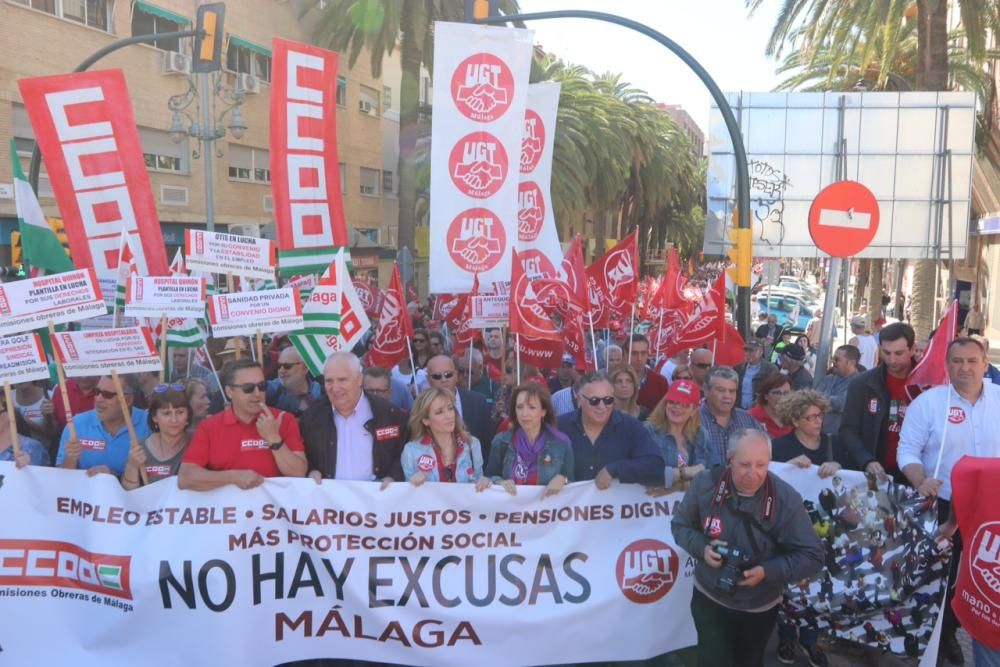 Manifestación del Primero de mayo en Málaga