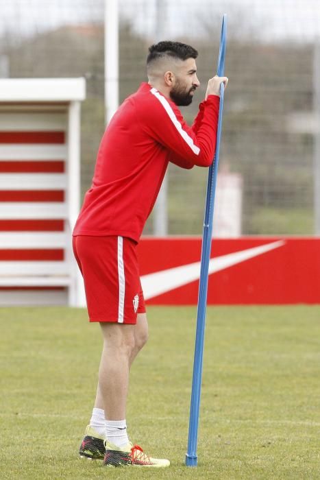 Entrenamiento del Sporting.