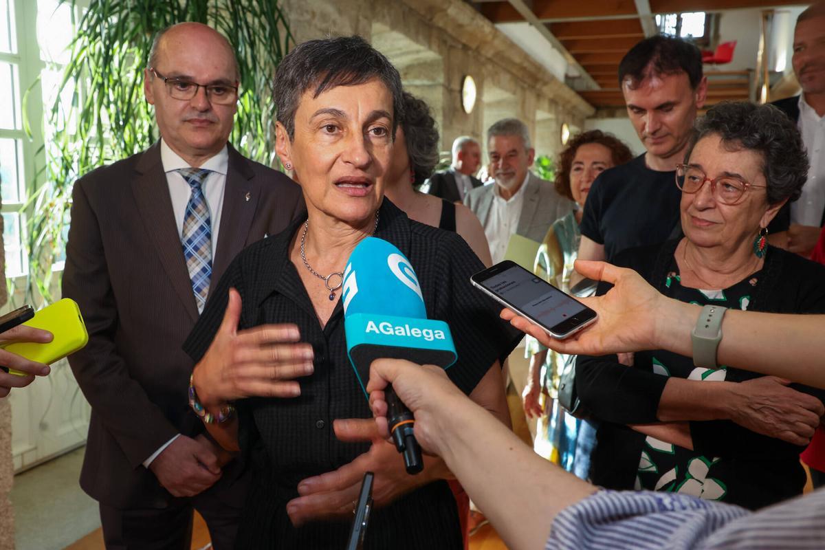 DOLORES VILAVEDRA, TRAS COÑECER QUE VAI SER A NOVA PRESIDENTA DO CONSELLO DA CULTURA GALEGA.
