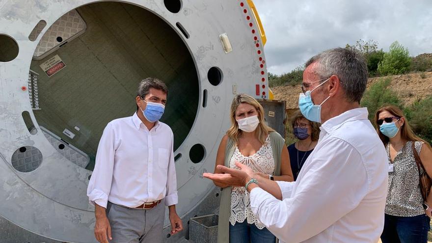 Carlos Mazón, ayer, en su visita a la empresa LM Wind Power de les Coves.