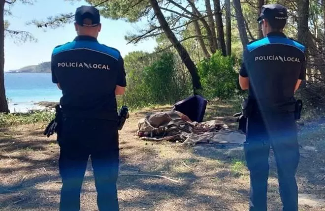 La Policía de Cangas levanta acampadas ilegales: hasta 6.000 euros de multa