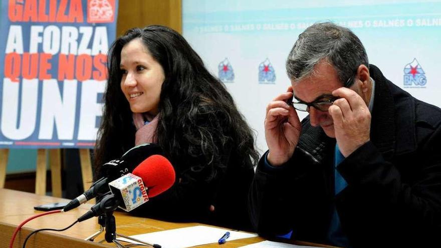 Lucía César y Xavier Ríos presentaron ayer sus propuestas para el Presupuesto. // Iñaki Abella