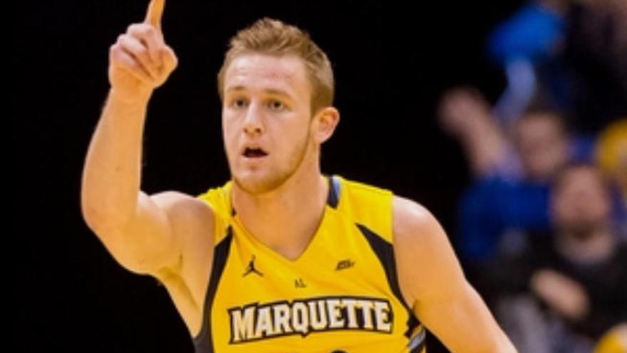 Luke Fischer, nuevo fichaje del Granca, con la camiseta de Marquette.