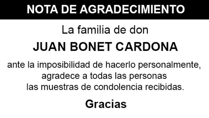 Nota Juan Bonet Cardona