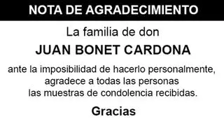 Nota Juan Bonet Cardona