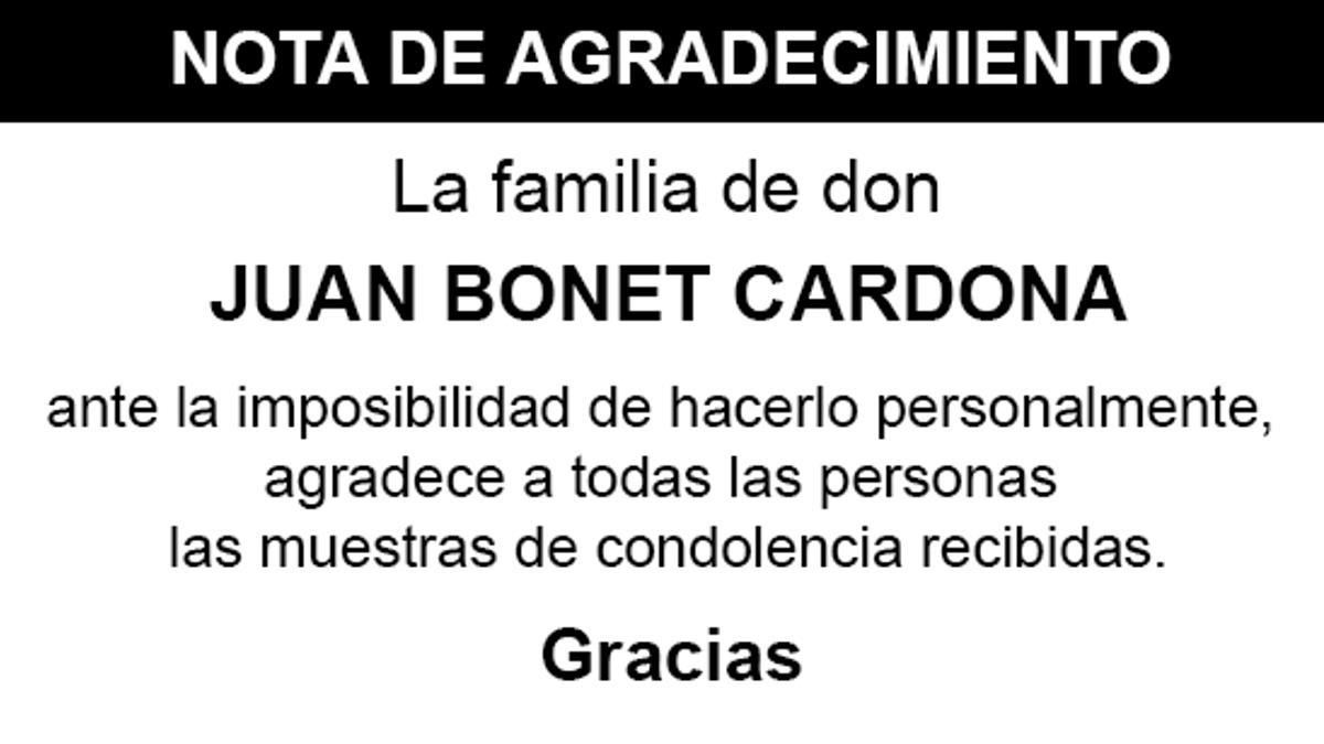Nota Juan Bonet Cardona