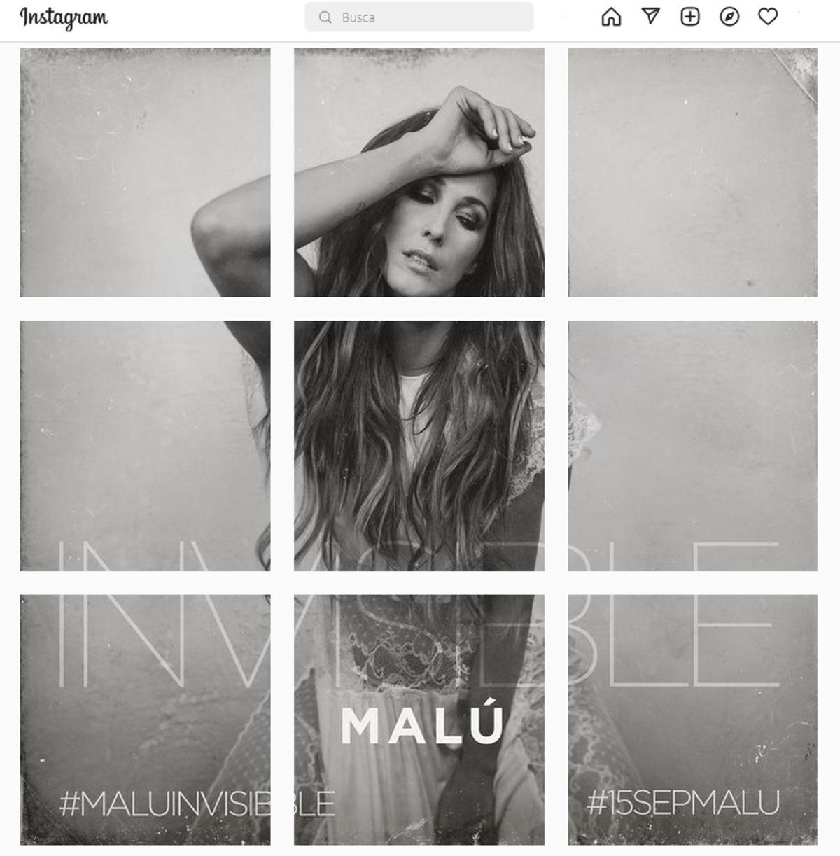 Malú "desapareció" y regresó enseguida a Instagram en 2017 para lanzar su nuevo trabajo.