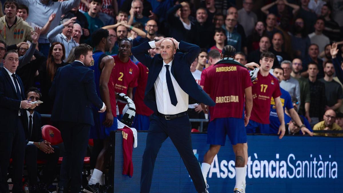 Peñarroya se lamenta de una decisión de los colegiados ante el Olympiacos