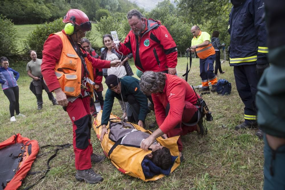 Rescate del montañero desaparecido en Somiedo