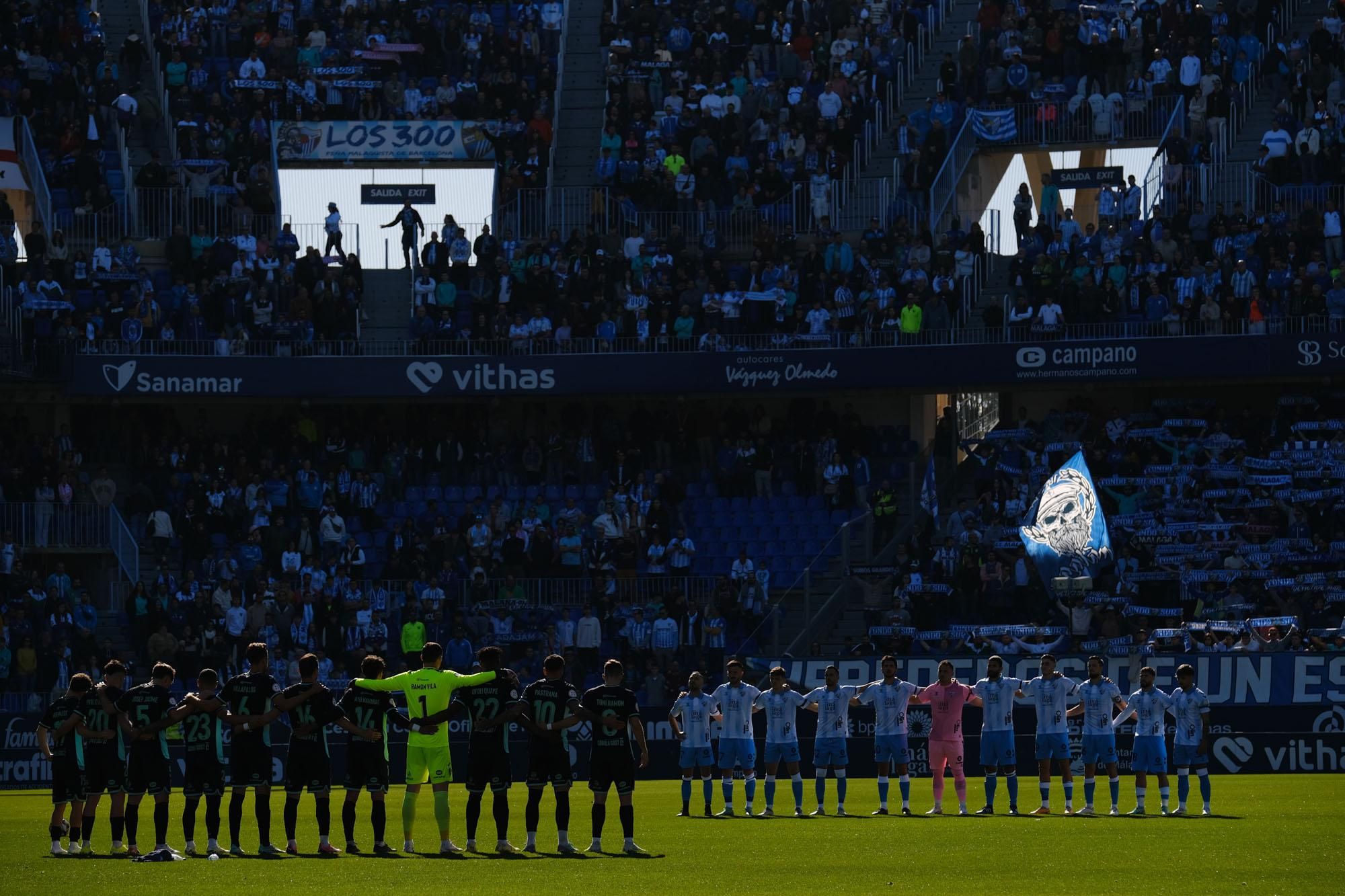 Una imagen del Málaga CF - Atlético Baleares en La Rosaleda.