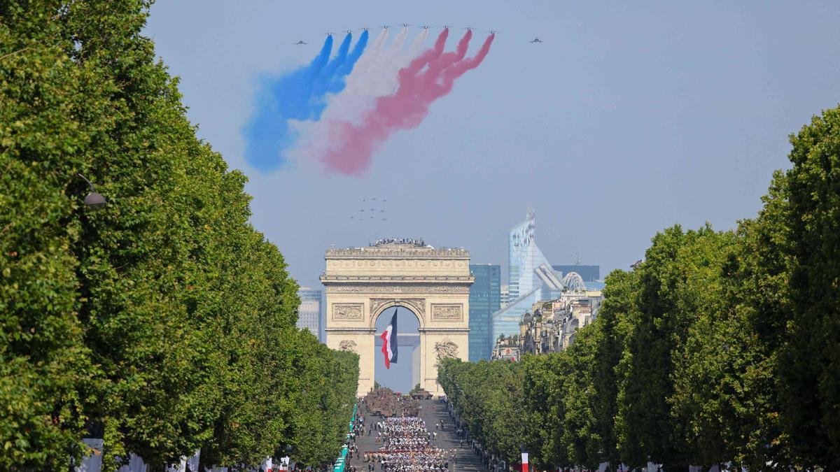 Imatge d'arxiu de la desfilada per la Festa Nacional de França a París.
