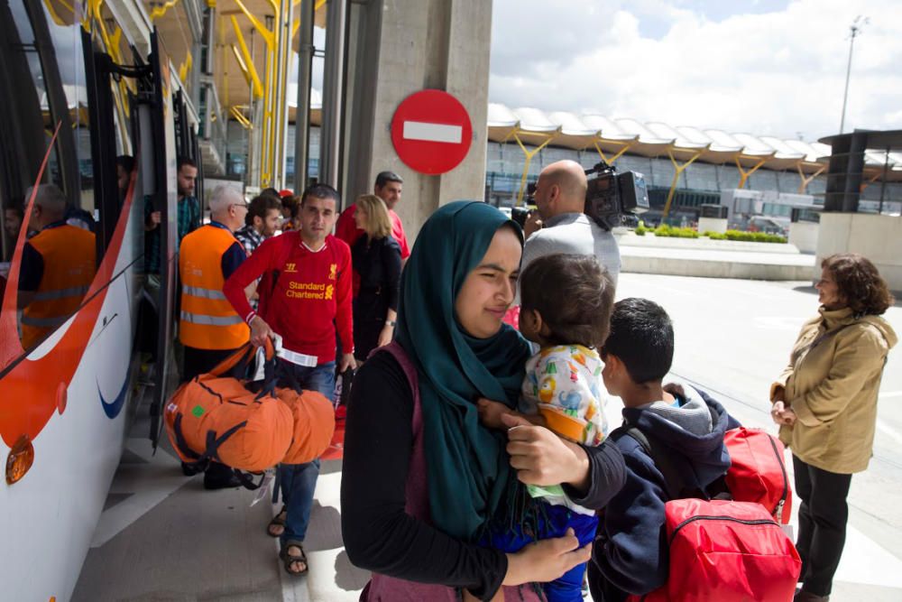 Llegada a España de los refugiados que vendrán a Asturias