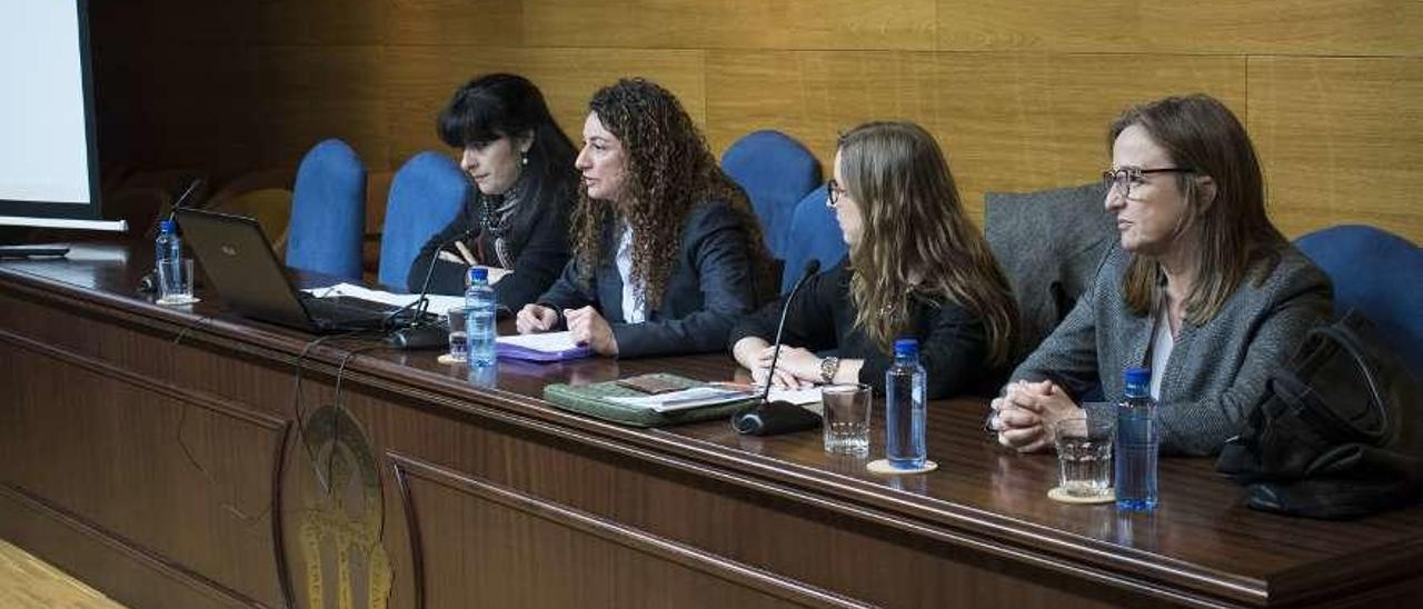 Por la izquierda, Susana Campo, Lucía Iglesias, Lucía Moro y Mayte Méndez.