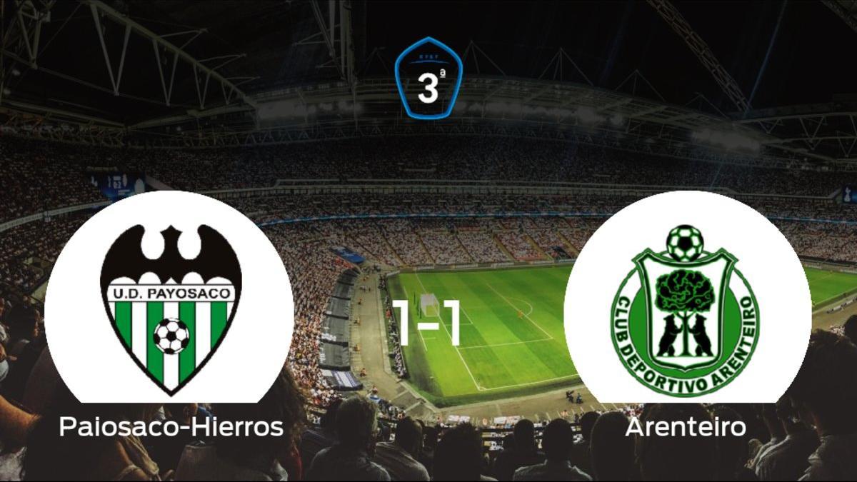 El Paiosaco-Hierros y el Arenteiro se reparten los puntos tras su empate a uno