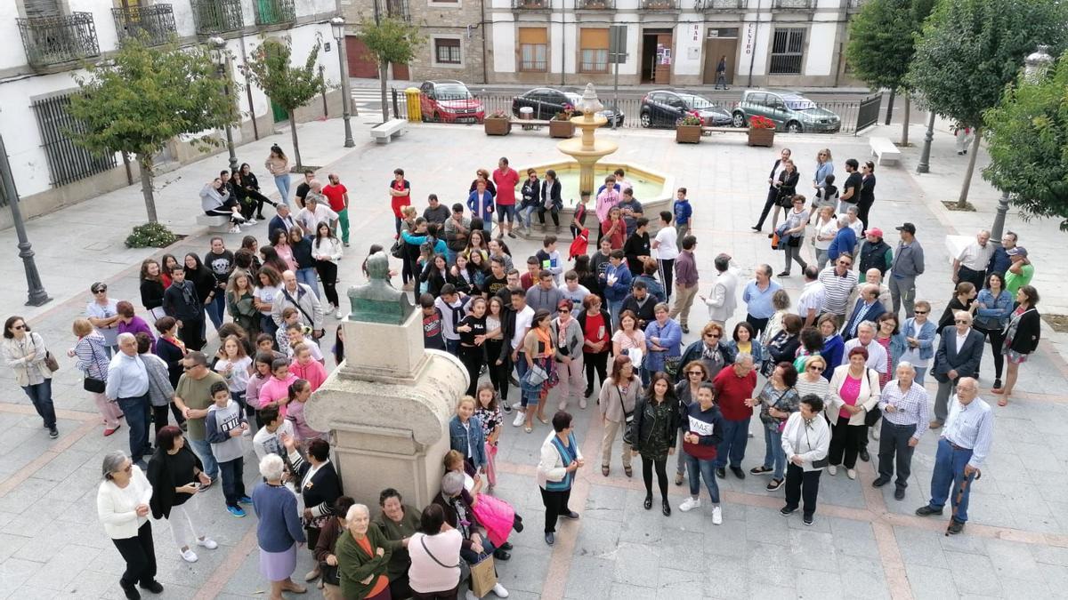 Vecinos de Bermillo en una movilización de la Revuelta de la España Vaciada