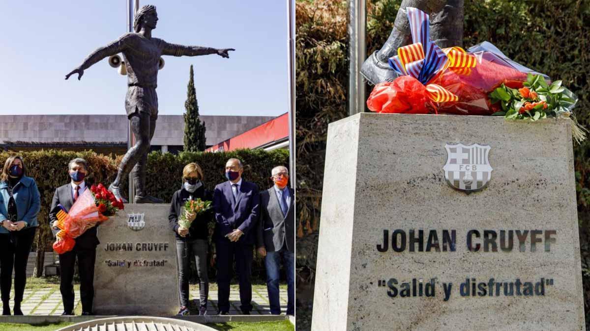 El homenaje de Laporta y el Barça a Johan Cruyff