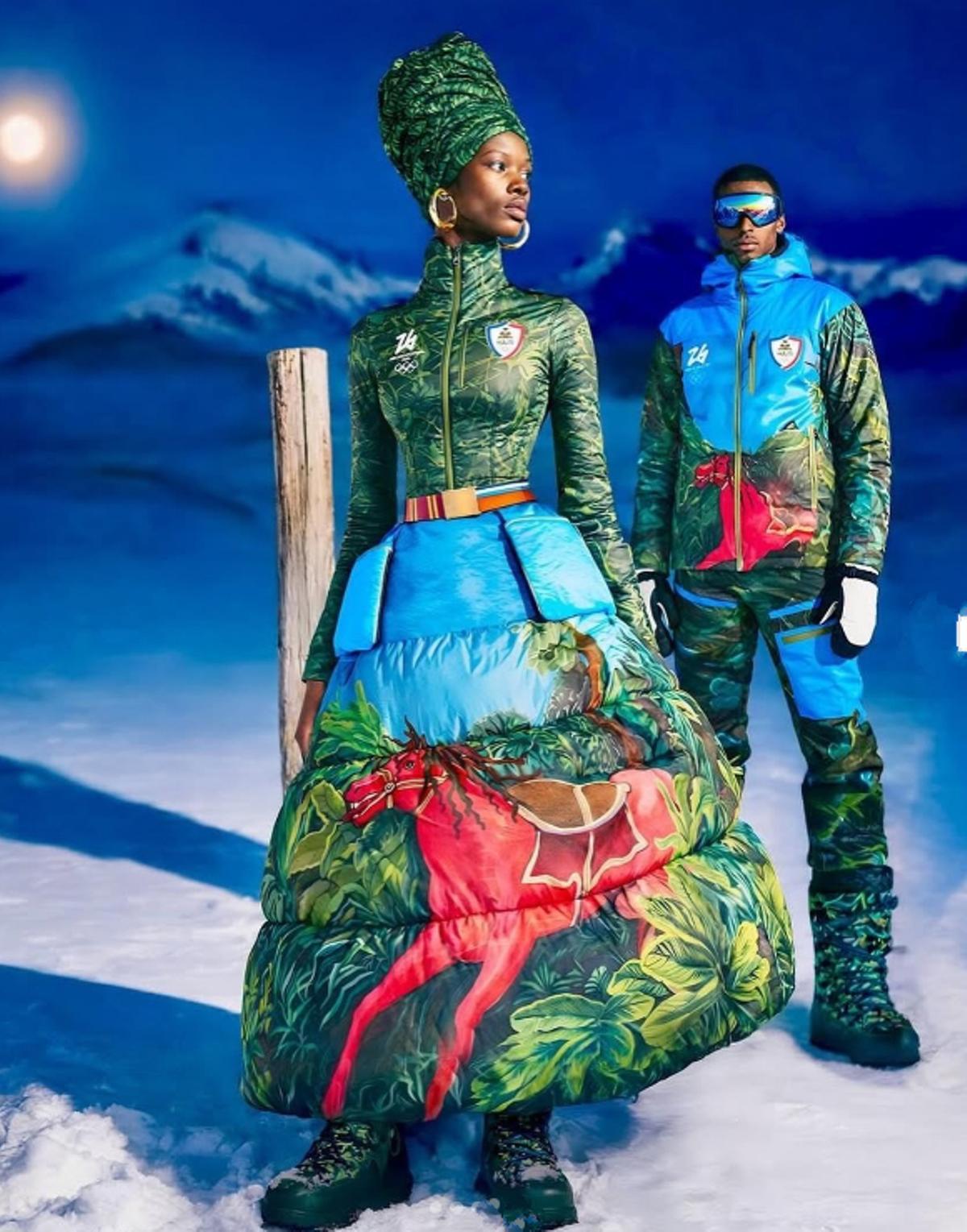 Dos de los uniformes de Stella Jean para el 'team' Haití.