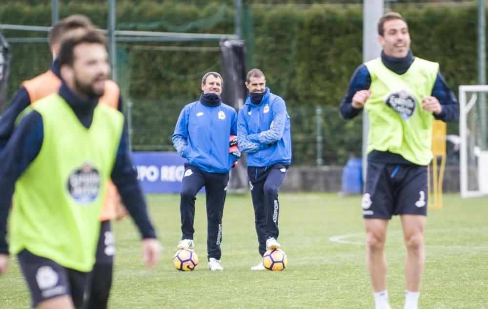 La plantilla continúa preparadno el decisivo partido del sábado en Butarque con la obligación de sumar puntos.