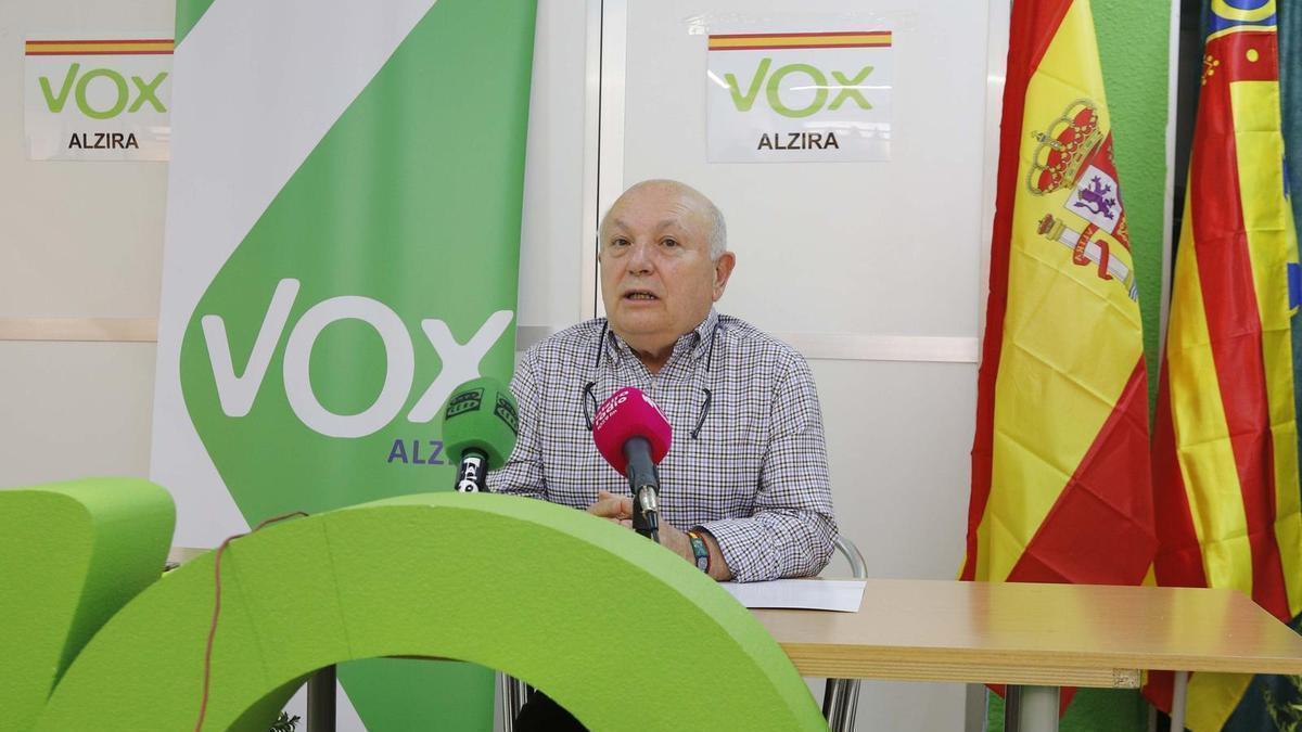 El líder de Vox en Alzira, Ricardo Belda