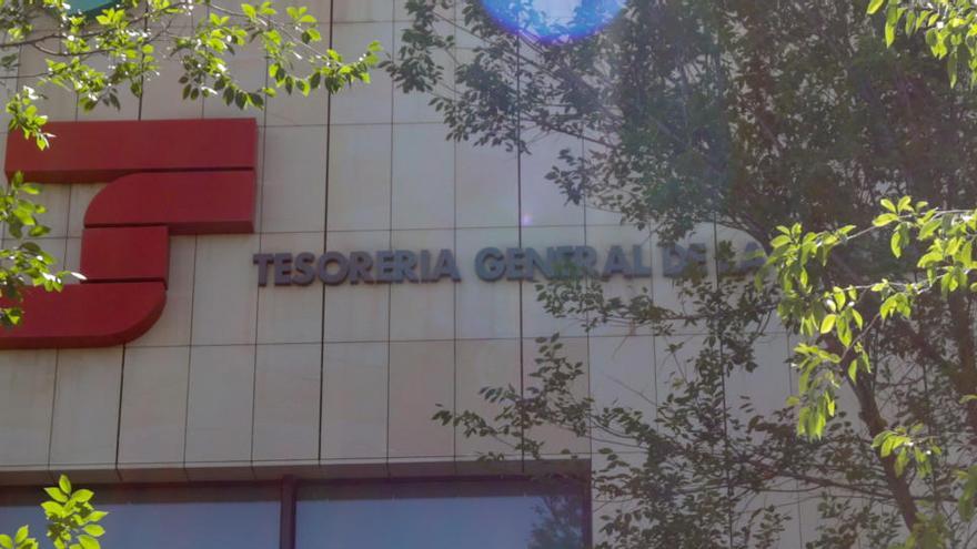 Fachada de la sede de la Seguridad Social en Madrid, imagen de archivo.