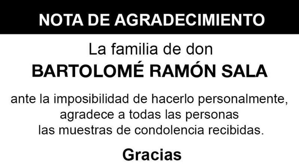 Nota Bartolomé Ramón Sala