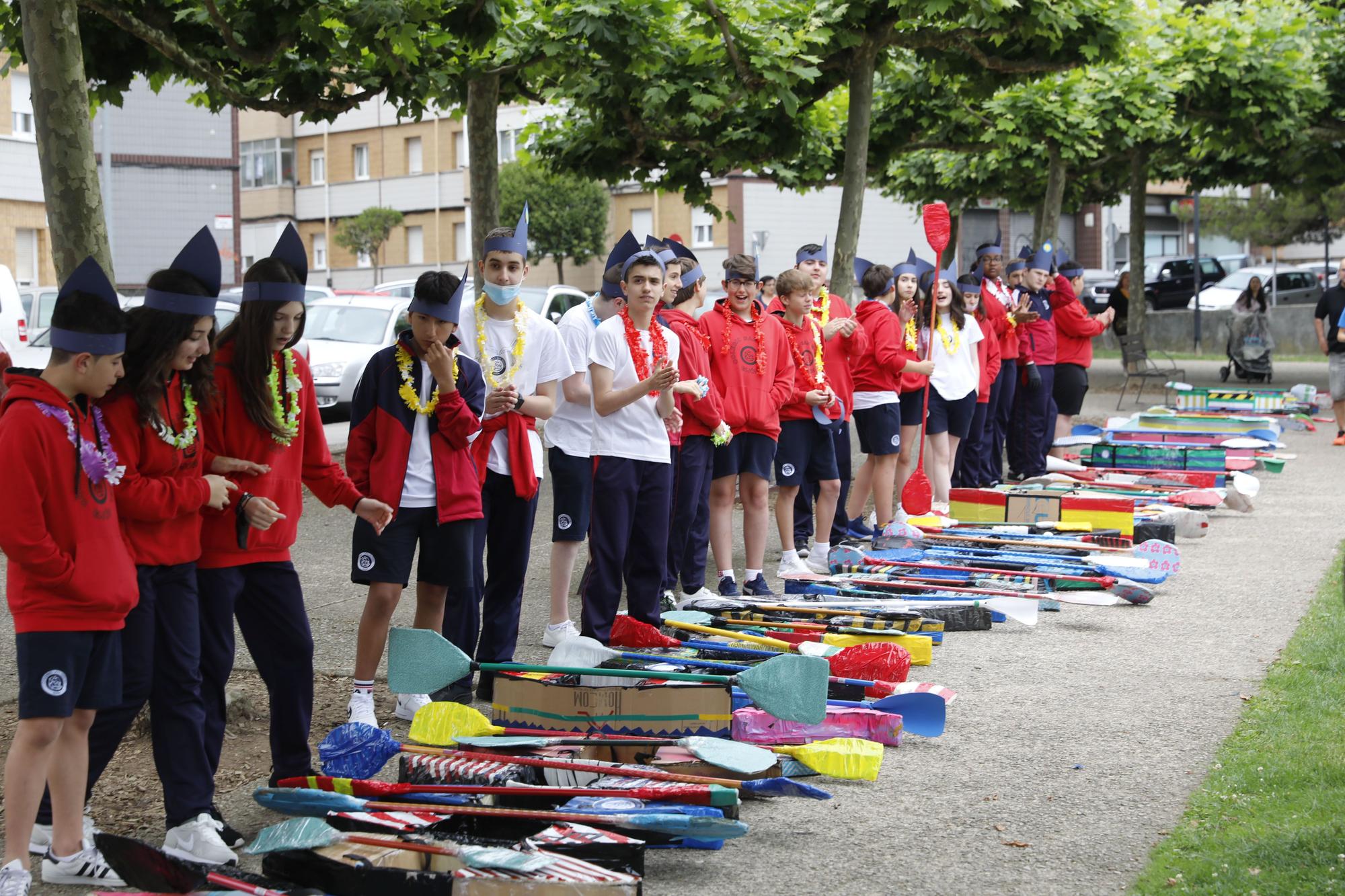 Los selleros más precoces son de Gijón: el colegio San Miguel enseña a remar a sus alumnos de Infantil