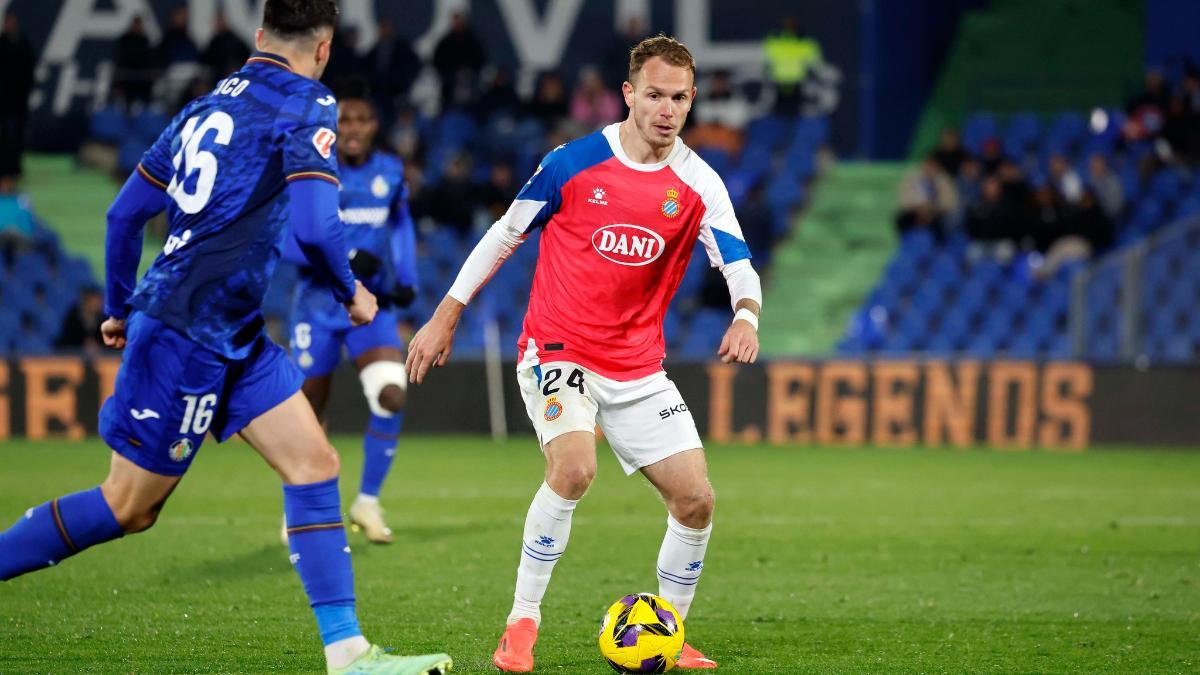 Irvin Cardona, con la camiseta del Espanyol