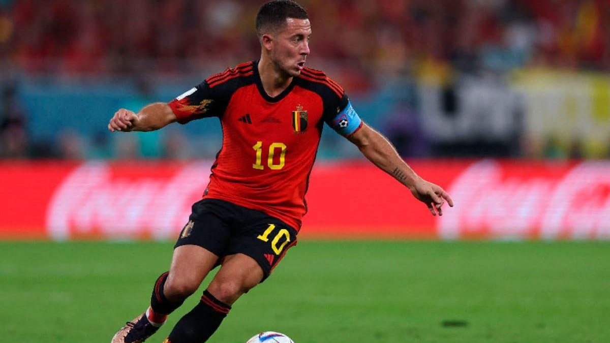 Eden Hazard durante su partido ante Canadá