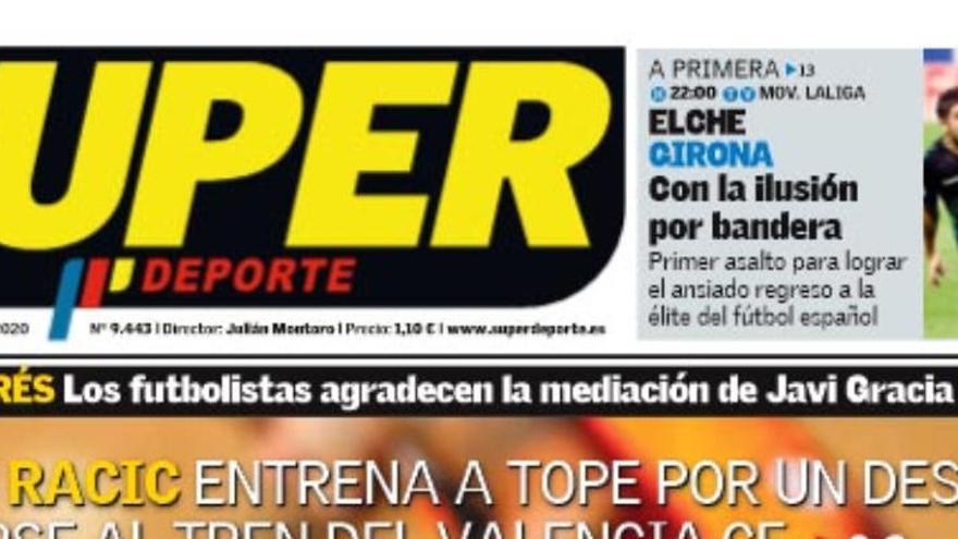 Esta es la portada de SUPER de este jueves 20 de agosto