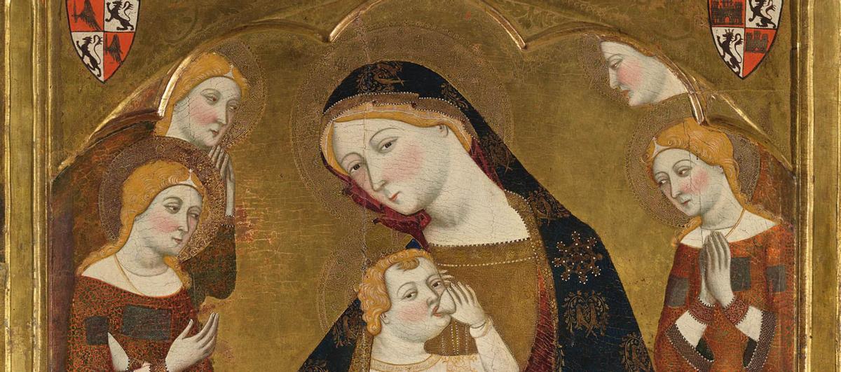 'Virgen de Tobed con los donantes Enrique II de Castilla, su mujer, Juana Manuel, y dos de sus hijos, Juan y Juana', de Jaume Serra.