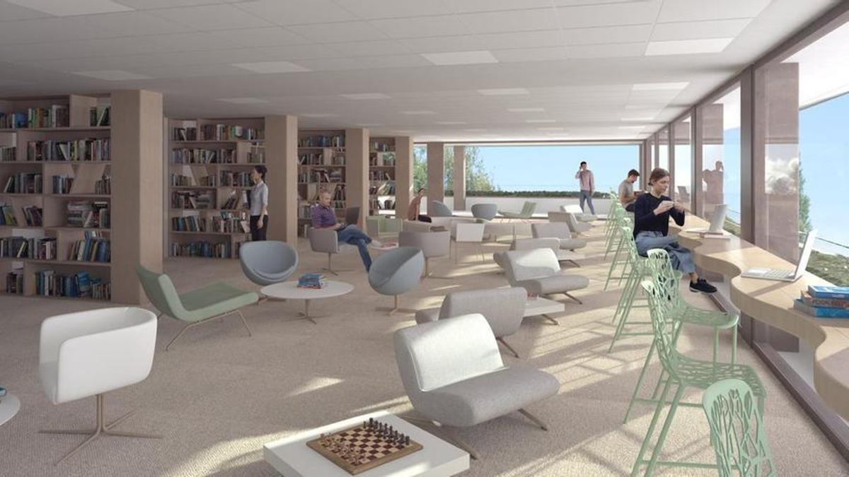 El diseño del IES de Almassora contempla el acristalamiento de una biblioteca de 144 metros cuadrados.