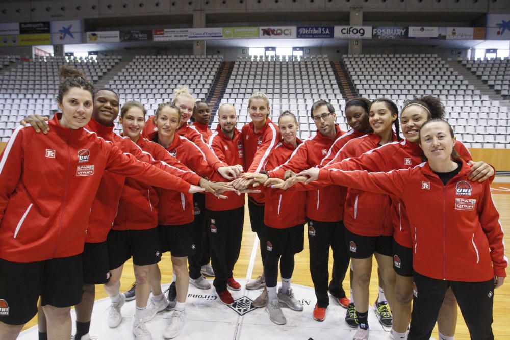 Entrenament de l'Spar Citylift Girona abans de la final de la lliga femenina