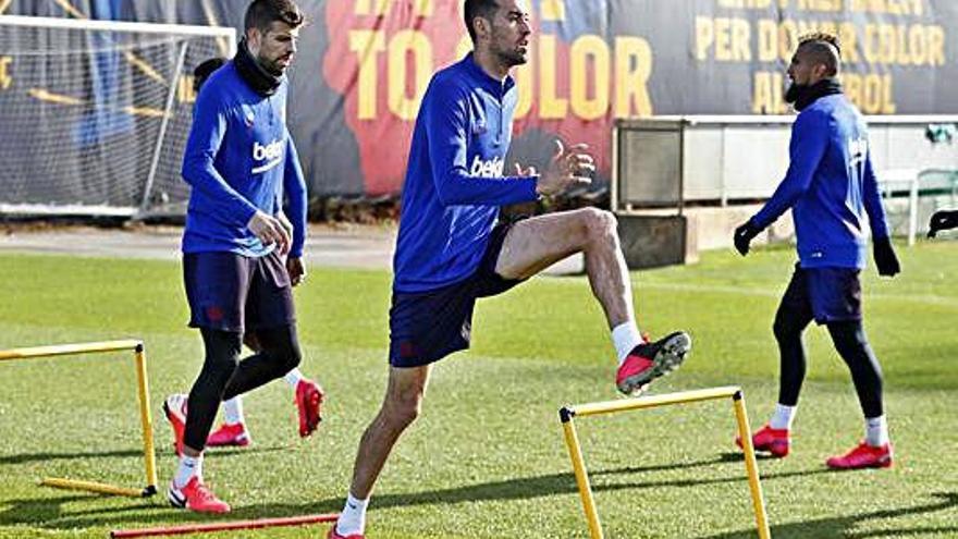 El Barça es va entrenar ahir a la tarda a la Ciutat Esportiva.