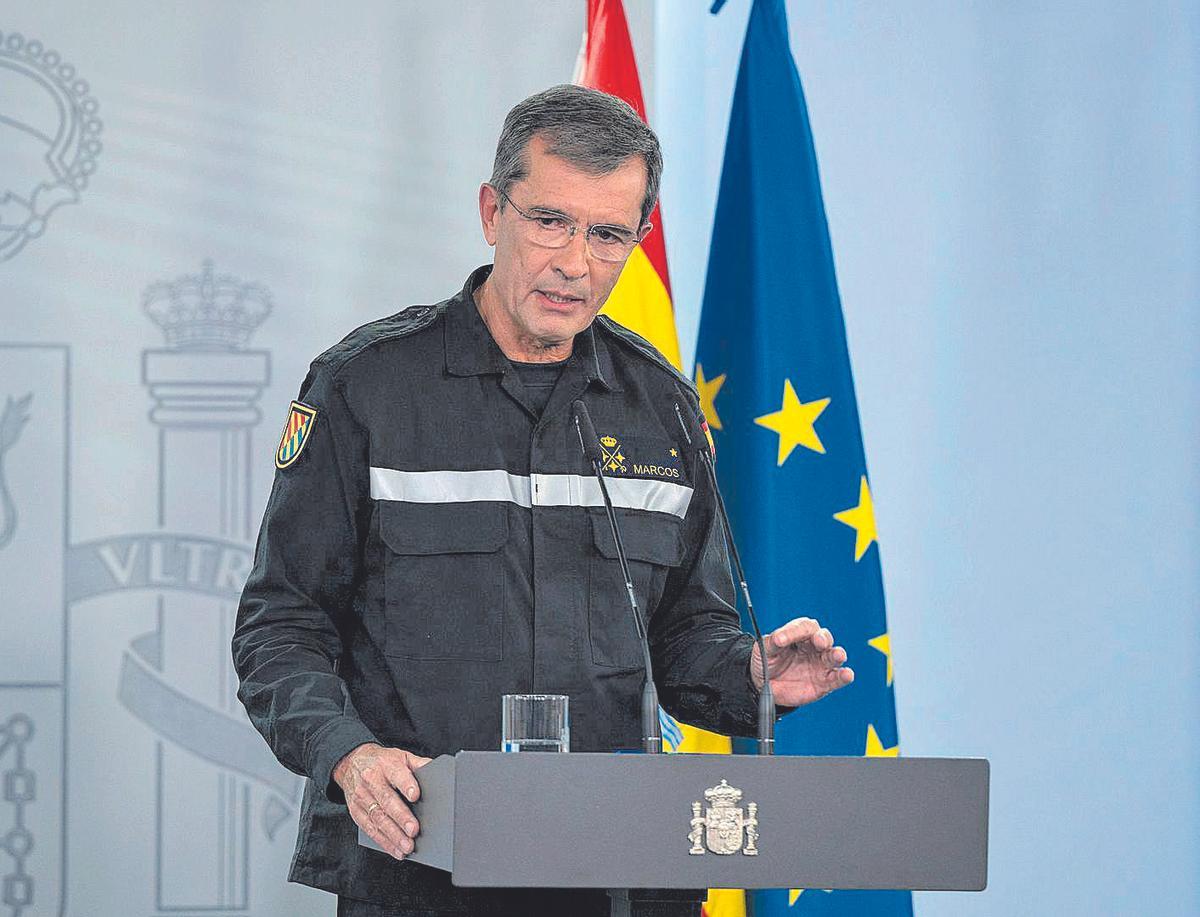 El general jefe de la Unidad Miliar de Emergencias (UME), Javier Marcos