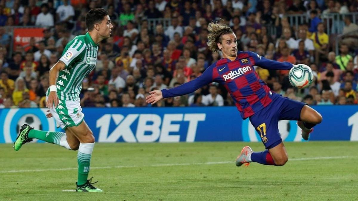 Griezmann ha marcado en esta jugada su primer gol en el Camp Nou.