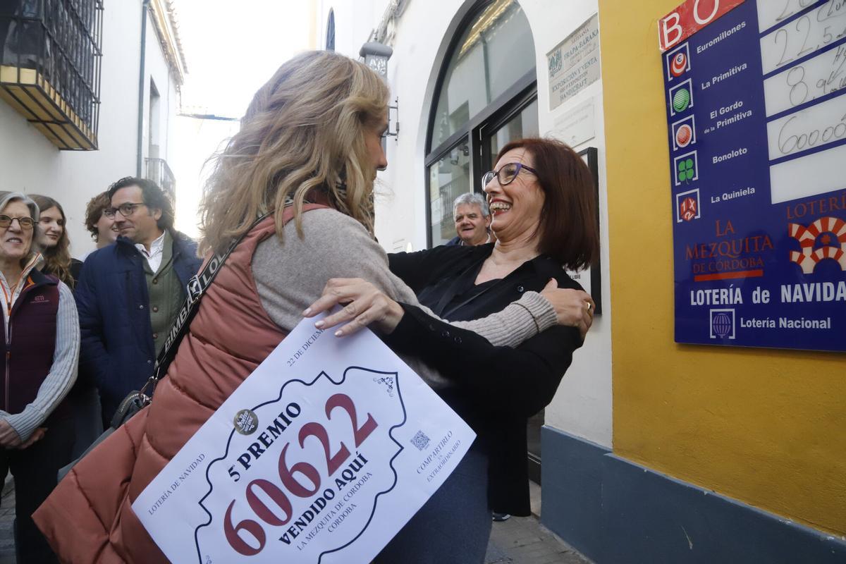 Córdoba Lotería de Navidad administración La Mezquita en la calle Manríquez quinto premio