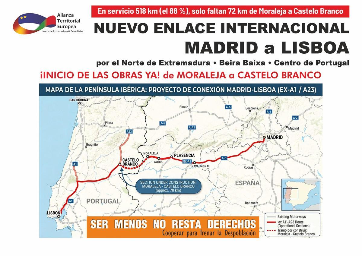 Manifestación en el puente de Monfortinho.