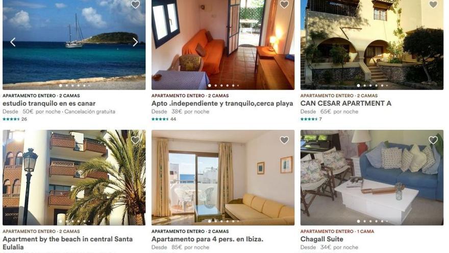 En Airbnb se alquilan apartamentos ilegales en Santa Eulària
