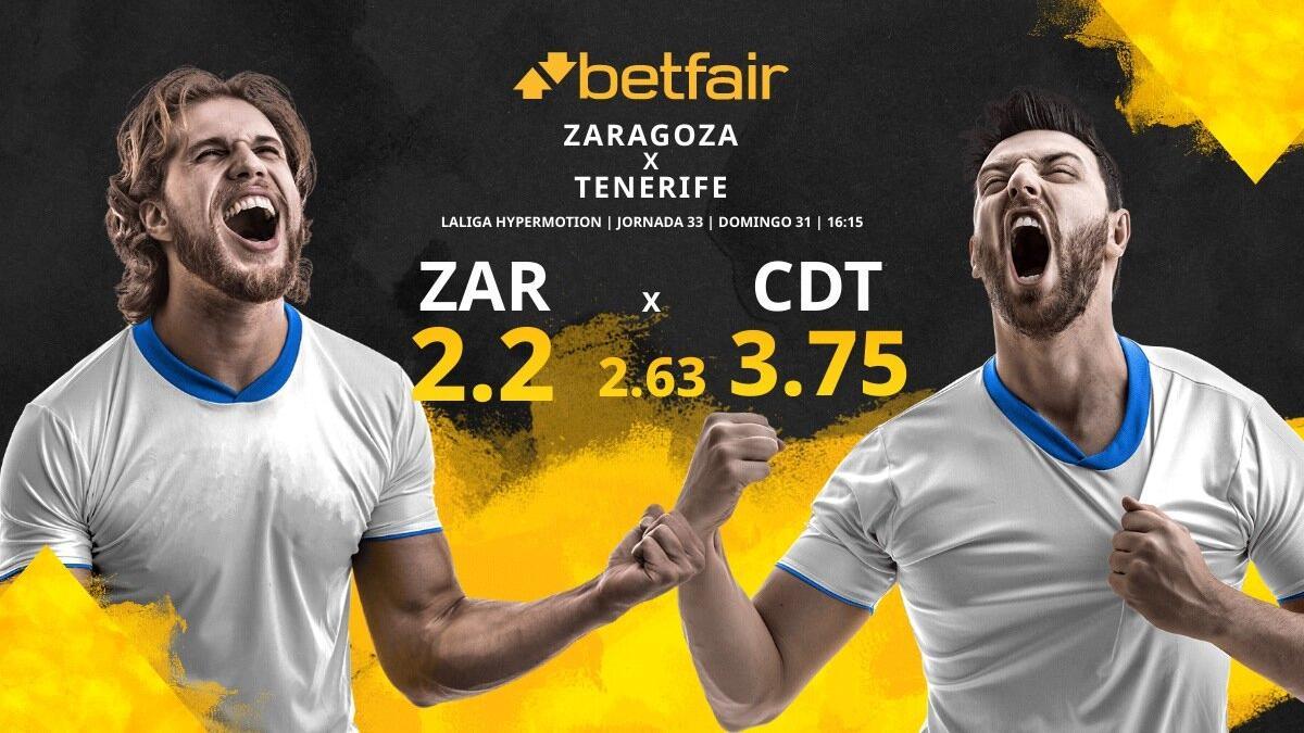 Real Zaragoza vs. CD Tenerife: horario, TV, estadísticas, clasificación y pronósticos