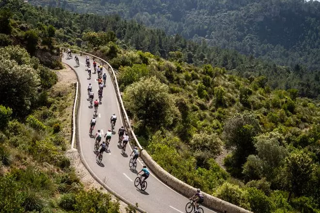 El pelotón de la Mallorca 312 OK Mobility llena de color las carreteras de la isla