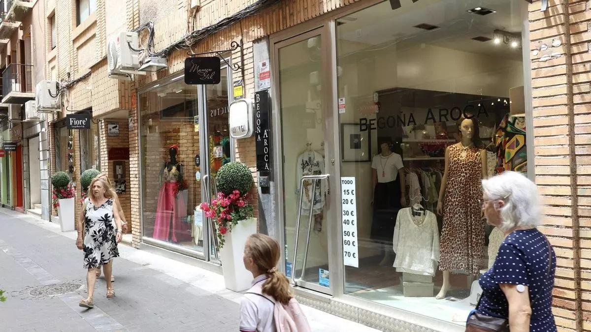 Comercios minoristas en la ciudad de Murcia.