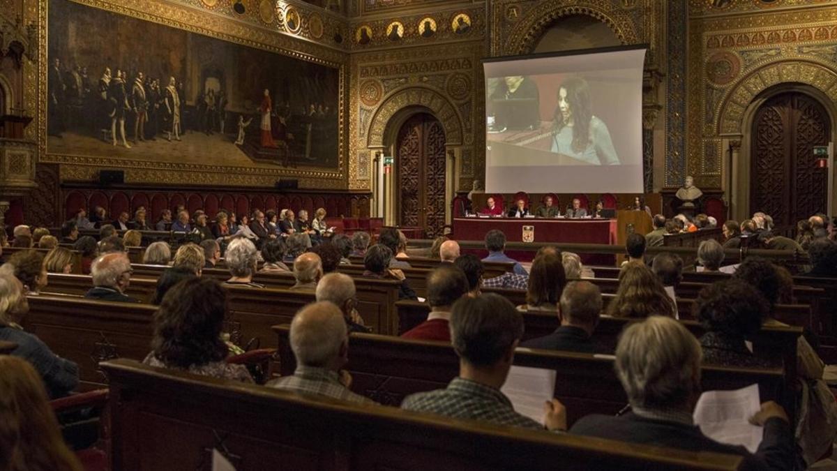 Presentación del manifiesto del Grup Koiné a favor de que el catalán sea la única lengua oficial