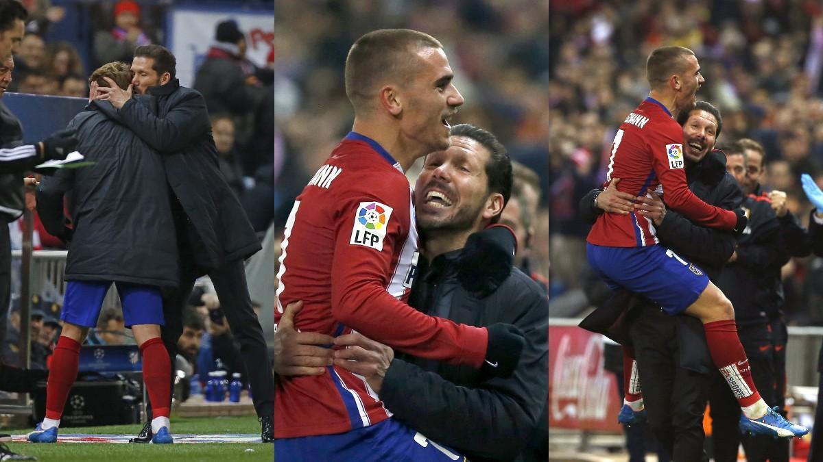 Antoine Griezmann y Diego Pablo Simeone