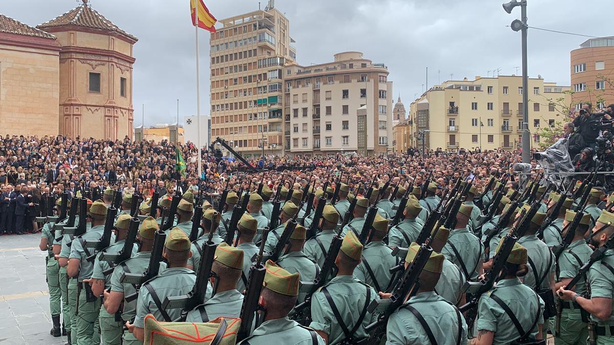 Traslado del Cristo de Mena en Málaga.