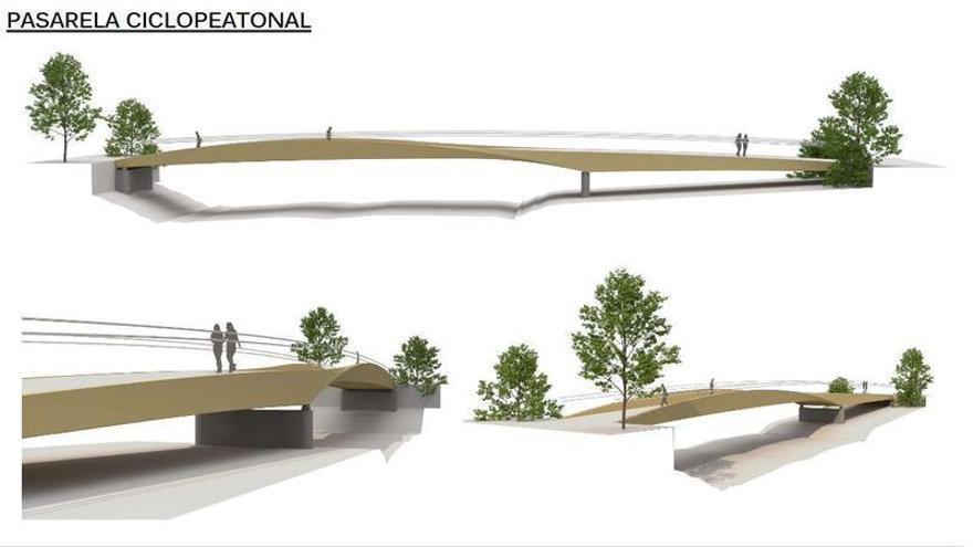 Empiezan las obras de la pasarela que unirá los dos márgenes del río cerca de su desembocadura