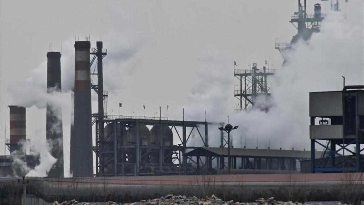 Ciudad china de Tangshan, una de las más contaminadas de la región de Hebei.